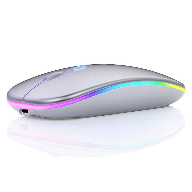 Rechargeable Wireless Mouse USB Receiver With LED For PC