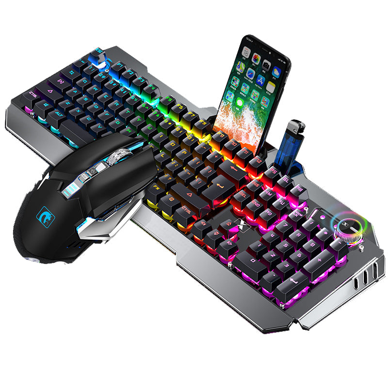 Wireless LED Backlit Gaming Keyboard and Mouse Combo Rechargeable For PC